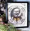 Acherontia atropos aka Death's-head moth skull print 2