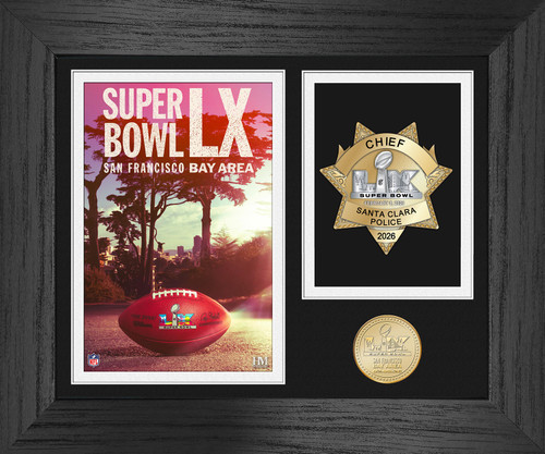 Super Bowl LX Badge and Bronze Coin Photo Mint