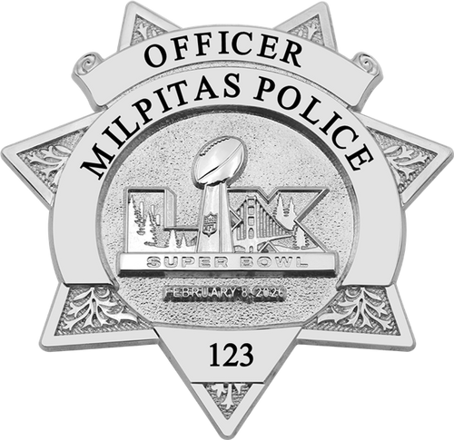 Milpitas Police Super Bowl LX Silver Star