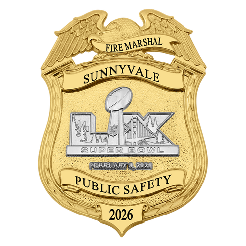 Sunnyvale DPS Super Bowl LX Gold Eagle Top Shield