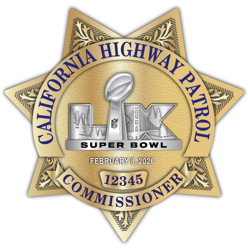 California Highway Patrol Super Bowl LX Gold Star