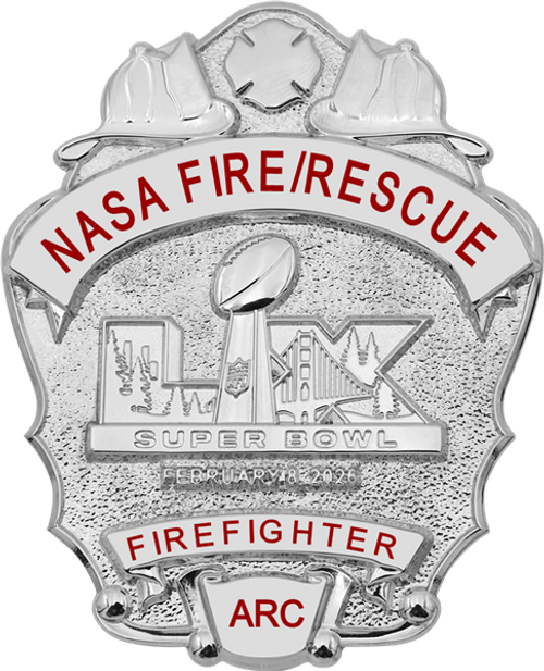 NASA Ames FD Super Bowl LX Silver Fire Shield