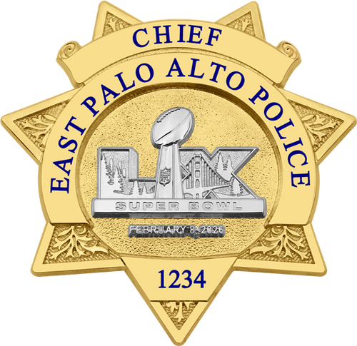 East Palo Alto Police Super Bowl LX Gold Star B