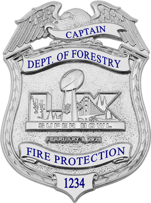 CAL FIRE Super Bowl LX Silver Eagle Top Shield