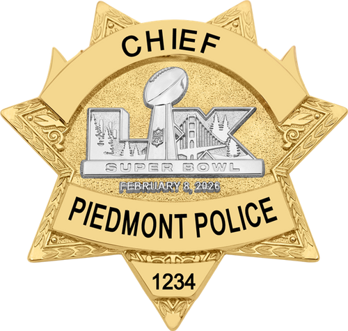 Piedmont Police Super Bowl LX Gold Star A