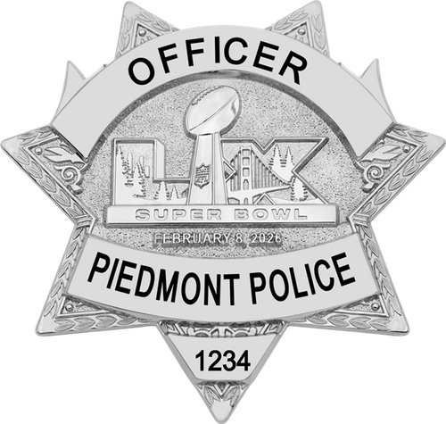 Piedmont Police Super Bowl LX Silver Star A