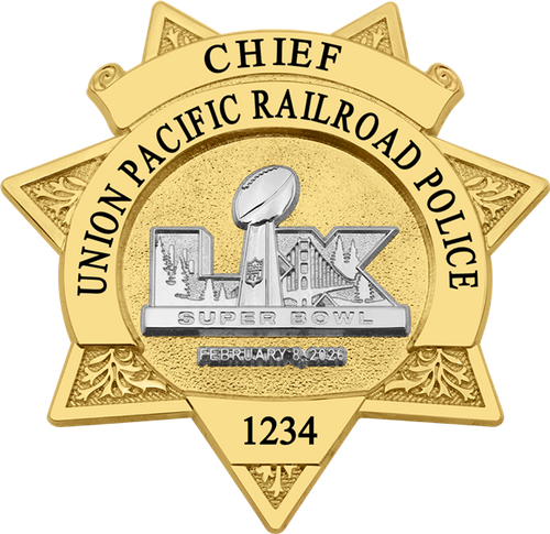 Union Pacific Railroad Police Super Bowl LX Gold Star B