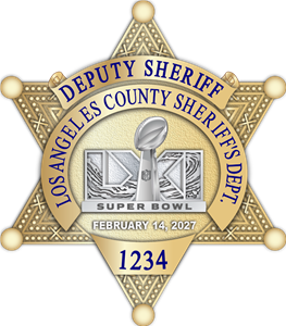Los Angeles County Sheriff's Dept. Super Bowl Star Gold - PATROL WEARABLE