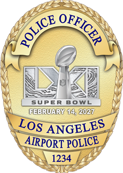 Los Angeles Airport Police Oval Shield - Gold