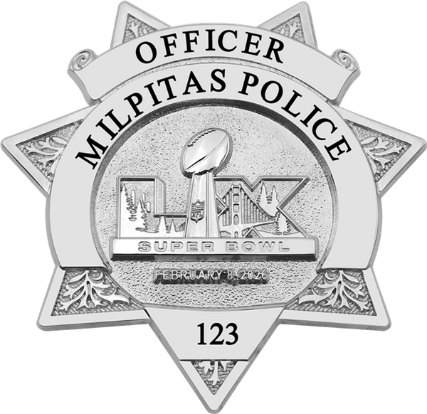 Milpitas Police Super Bowl LX Silver Star