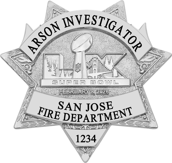 San Jose FD Super Bowl LX Star A Silver - Arson Only
