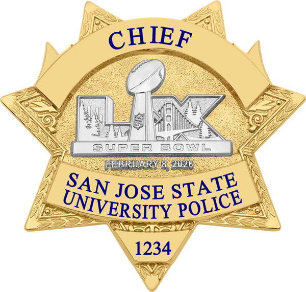 San Jose State University Police Super Bowl LX Gold Star