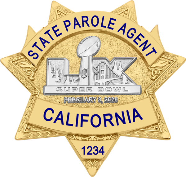 California State Parole Agent Super Bowl LX Gold Star A