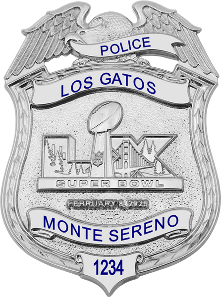 Los Gatos Monte Sereno Super Bowl LX Silver Eagle Top Shield