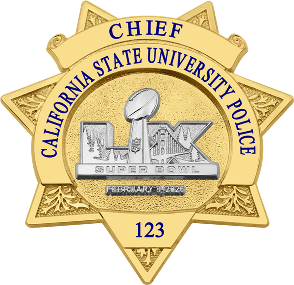 California State University East Bay Police Super Bowl LX Gold Star B