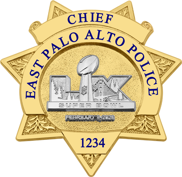 East Palo Alto Police Super Bowl LX Gold Star B