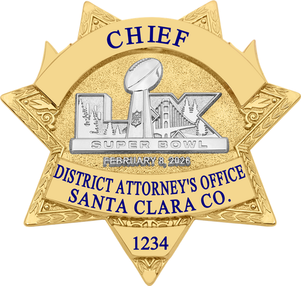 Santa Clara Co. District Attorney's Super Bowl LX Gold Star A