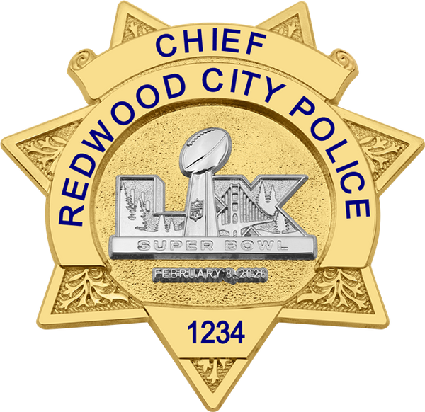 Redwood City Police Super Bowl LX Gold Star B