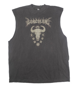 Blue King Gorgolon Horned Skull Metal Tank Top. Blue King Gorgolon Horned Skull Metal Tank Top.