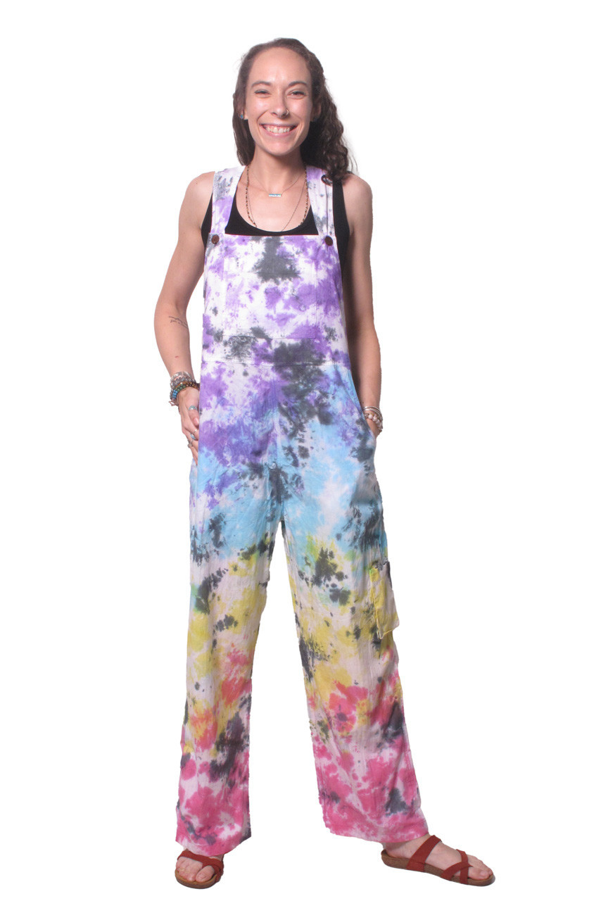 Tie Dye Painter Overalls - The Treasured Hippie