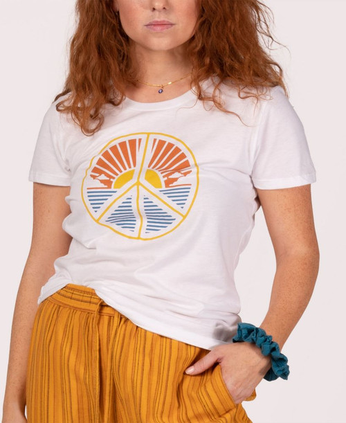 Peace Scene Bamboo T-Shirt Plus Size Available