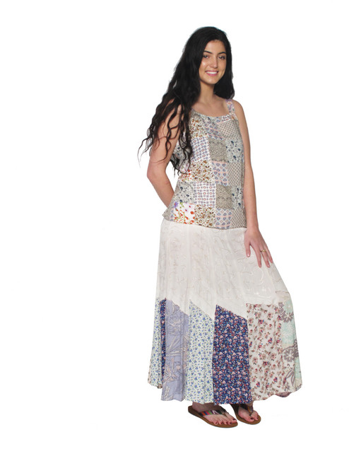 Stonewash Floral Romance Skirt 