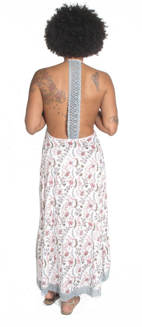 Crochet Back Floral Dress