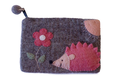 Felt Hedgehog Coin Purse