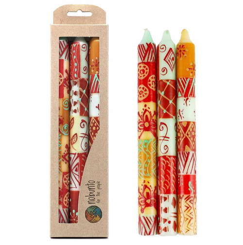 Owoduni Design Hand Painted Taper Candles (3 Tapers)