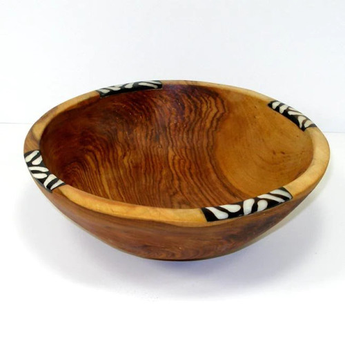 Hand-Carved Olive Wood Bowl