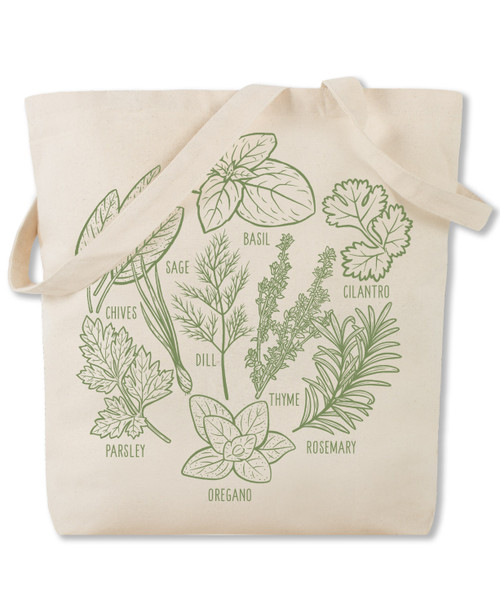 Herbs Botanical Canvas Tote Bag