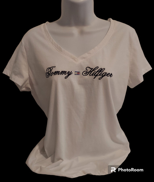Pre-Loved Tommy Hilfiger Logo T-Shirt w/ Rhinestones