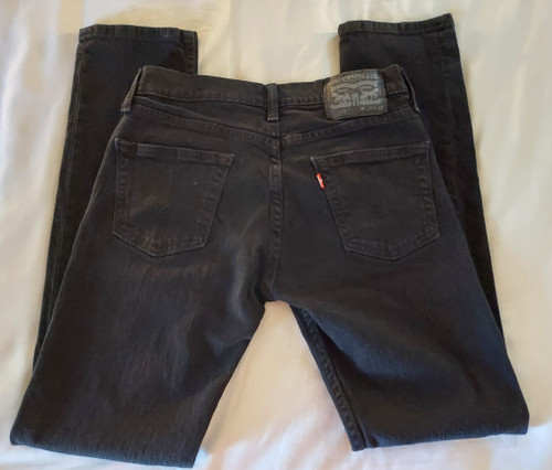 Pre-Loved Men's Levi's 511 Jeans 29 X 32 Dark Black Wash