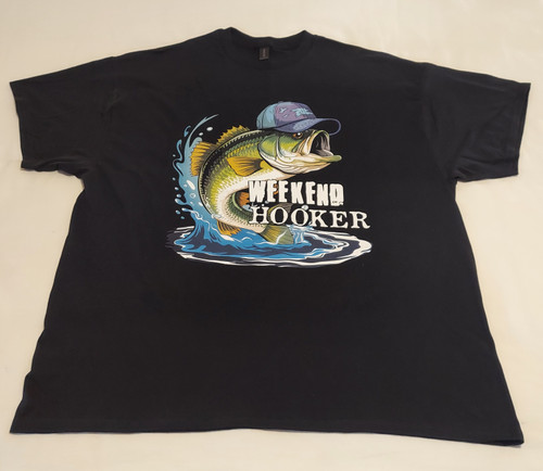 "Weekend Hooker" Funny Fish T-Shirt-Plus Size Available