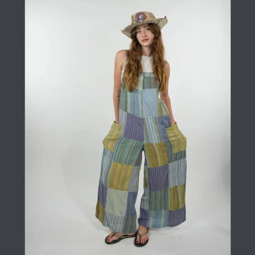 Patchwork Jumpsuit-Assorted Colors