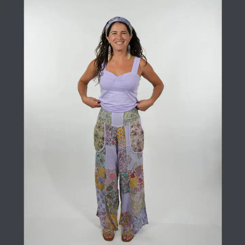 Floral Patchwork Beach Pants-Assorted Colors
