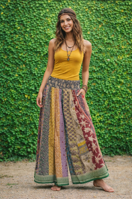 Wide Leg Patchwork Traveler Lounge Pants EXACT PATTERN-Size Large