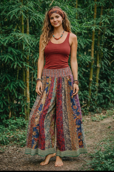 Wide Leg Patchwork Traveler Lounge Pants EXACT PATTERN-Size X-Large