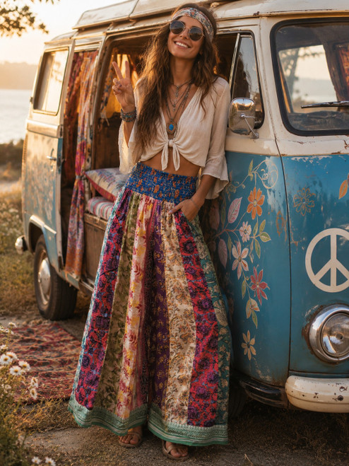 FREE SHIP! Patchwork Traveler Lounge Pants X-Large EXACT PATTERN