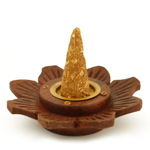 Wooden Lotus Flower Incense Burner