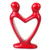 Handcrafted Soapstone Lover's Heart Sculpture-Red or White