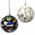 Hand Painted Bird and Elephant Ornaments-Set of 2