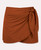 Organic Wrap Mini Skirt-Asstd Colors Plus Size Available