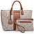 Dasein Monogram Logo Classic Satchel/Tote w/ Matching Wristlet-Assorted Colors