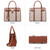 Dasein Large Signature Satchel w/ Chain Strap and Matching Wallet-Assorted Colors