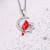Red Cardinal Crescent Necklace