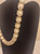 Pre-Loved Chunky Faux Pearl Necklace w/ Rhinestone Caps