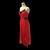 RARE! Pre-Loved Vintage Adonna Red and Black Sheer Gown-Size Medium 