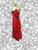 RARE! Pre-Loved Vintage Adonna Red and Black Sheer Gown-Size Medium 