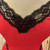 RARE! Pre-Loved Vintage Adonna Red and Black Sheer Gown-Size Medium 